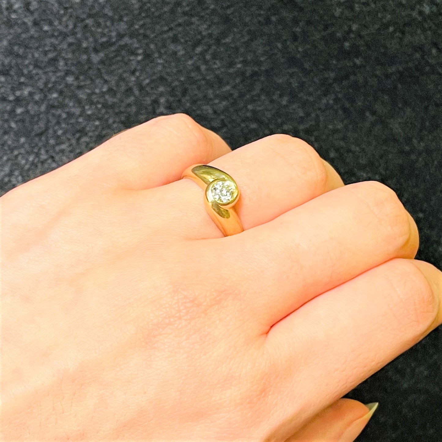 Bague Solitaire Diamant Or jaune