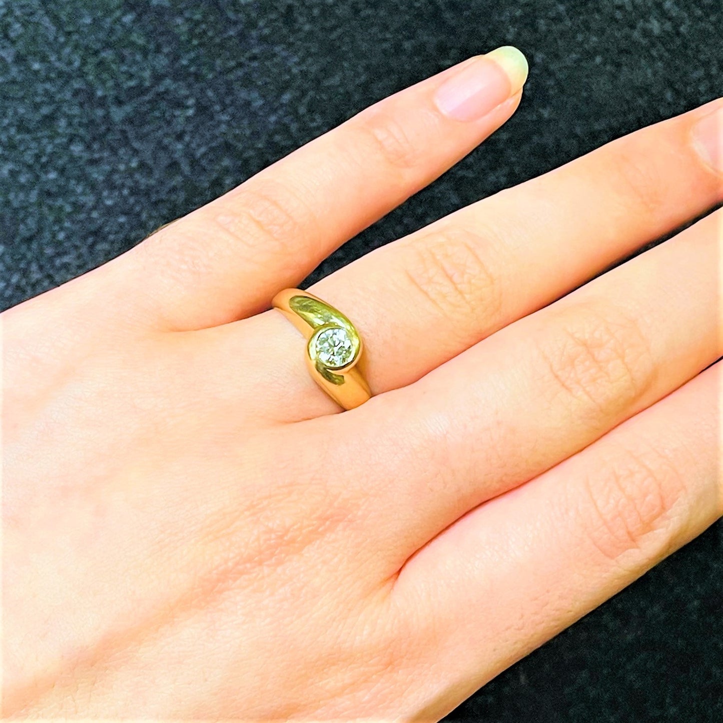 Bague Solitaire Diamant Or jaune