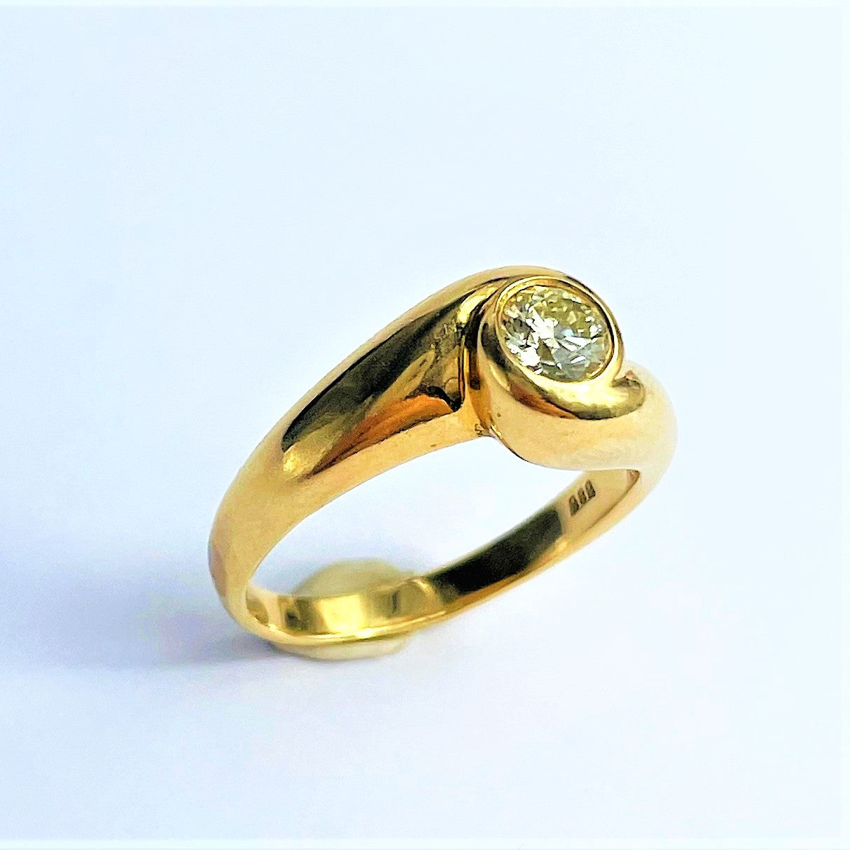 Bague Solitaire Diamant Or jaune