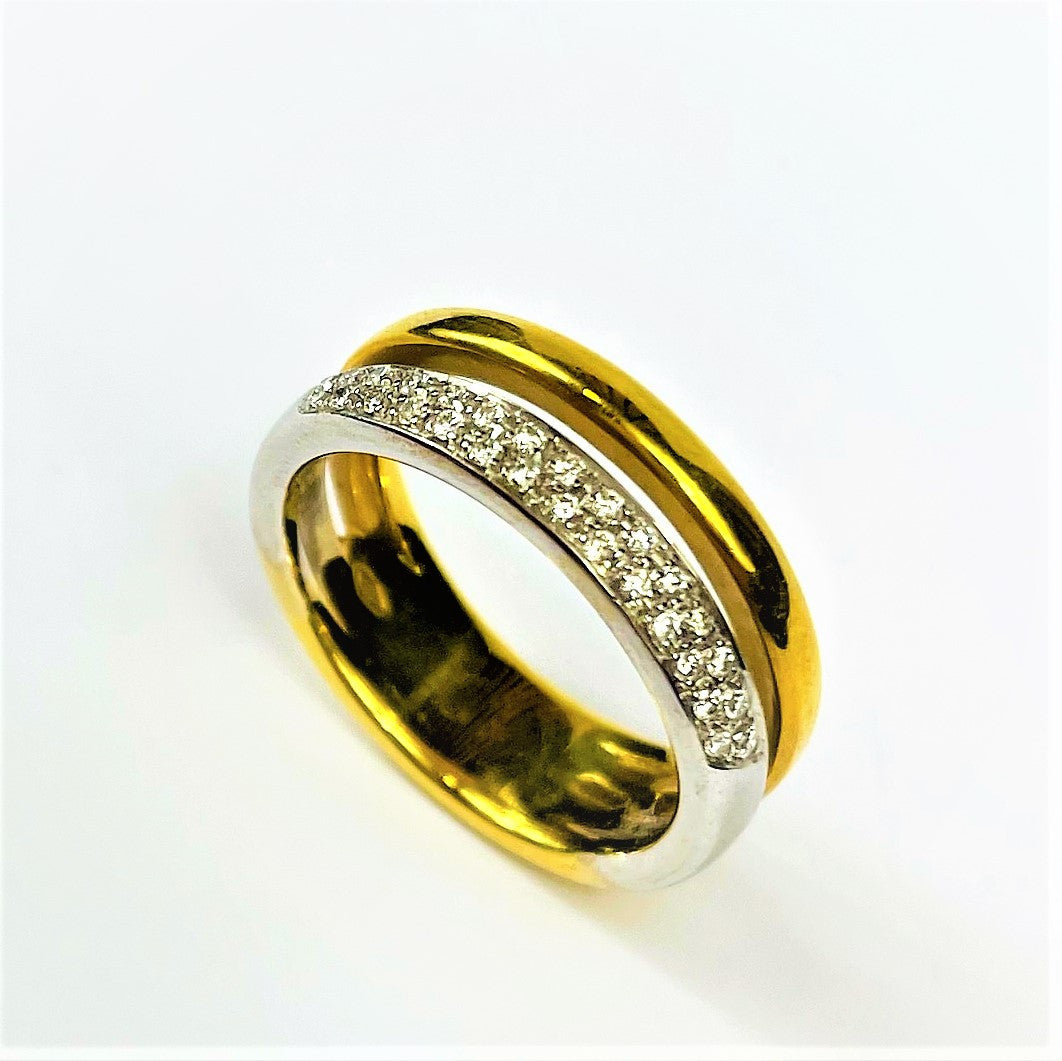 Bague Pavage Diamants 2 ors