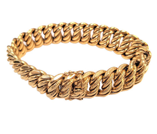 Bracelet maille Américaine Or jaune