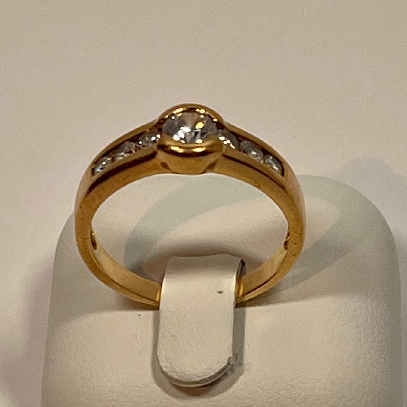 Bague Or Jaune avec Diamants