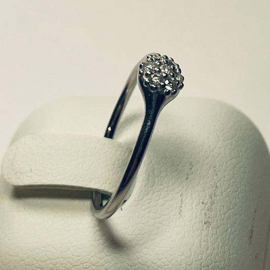 Bague Or Blanc avec 7 Diamants