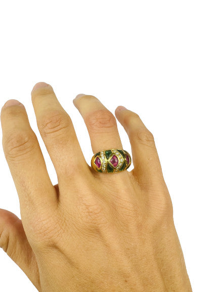 Bague Tourmaline et Diamants