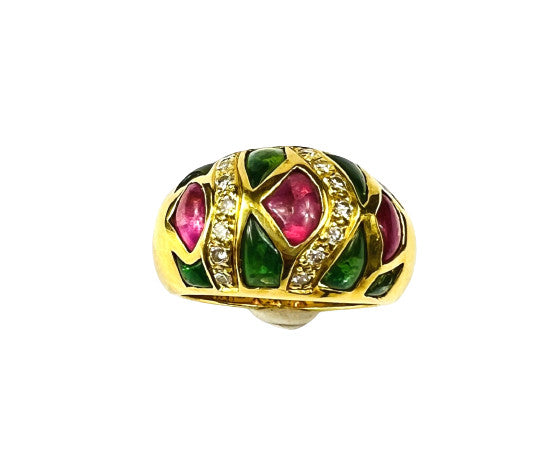 Bague Tourmaline et Diamants