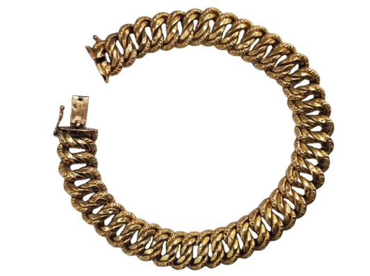 Bracelet Maillon Américain en Or Jaune