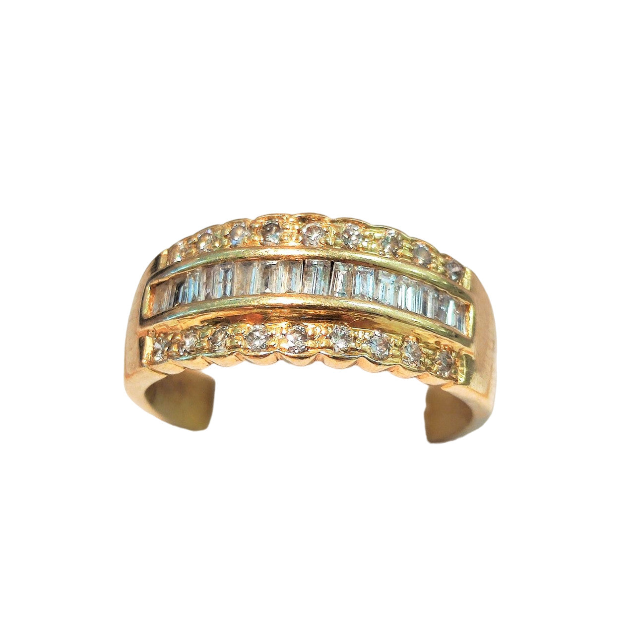 Bague en Or jaune ornée de 13 Diamants 0.82cts