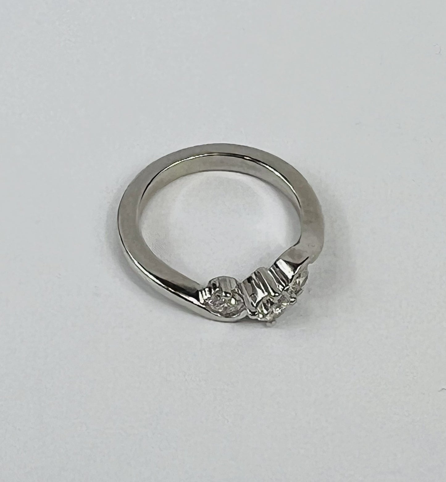 Bague Or Gris avec Diamant