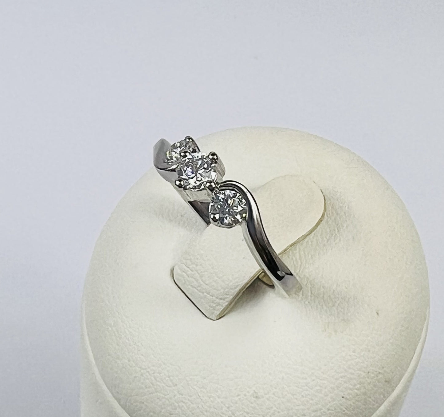 Bague Or Gris avec Diamant