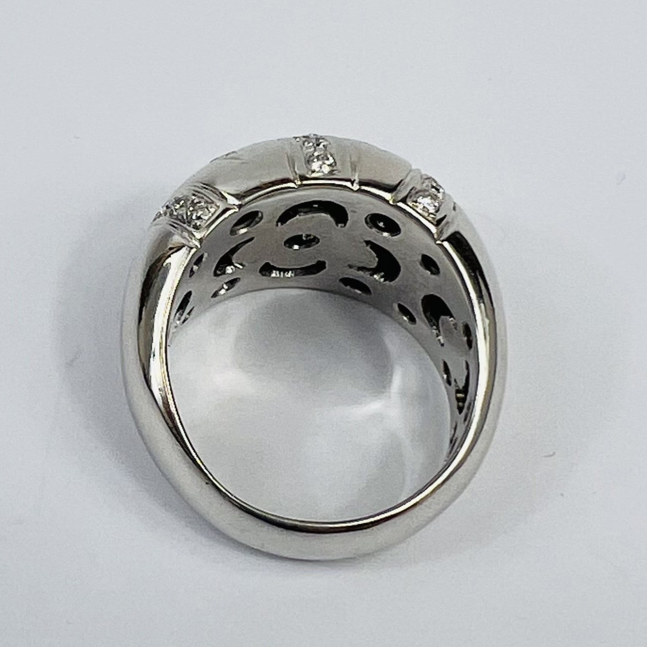 Bague Or Blanc et Décor Diamants