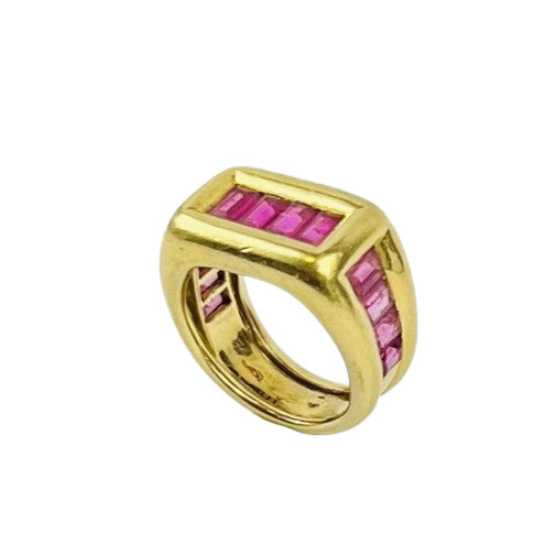 Bague Chevalière ligne de Tourmaline