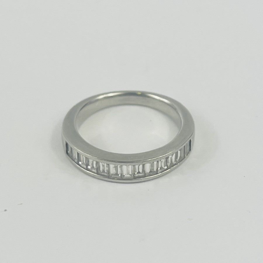 Bague Platine Rail Baguettes 0.75ct