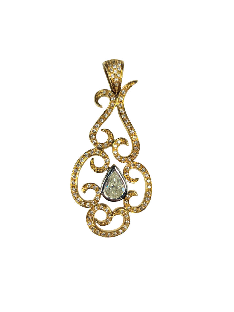 Pendentif Or jaune 103 Diamants