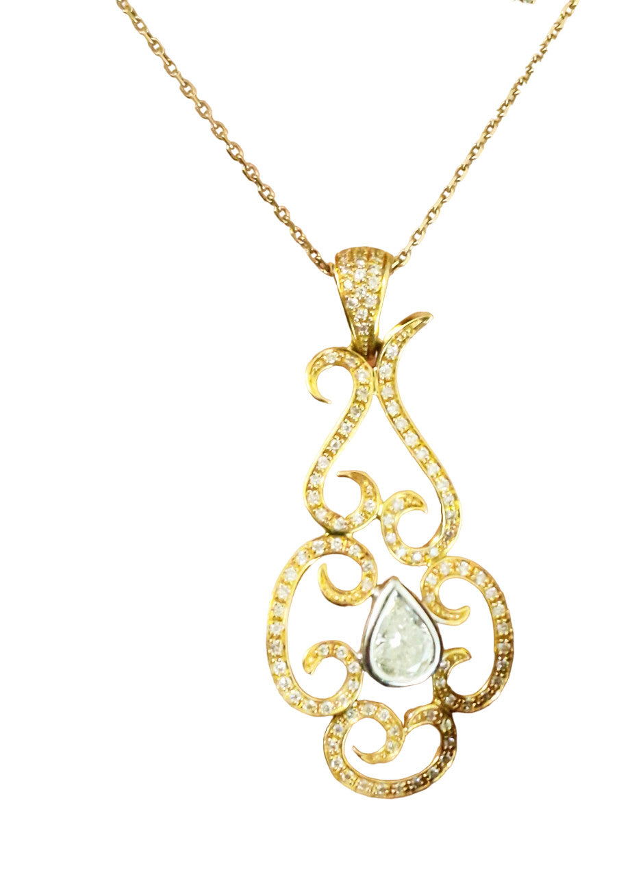 Pendentif Or jaune 103 Diamants