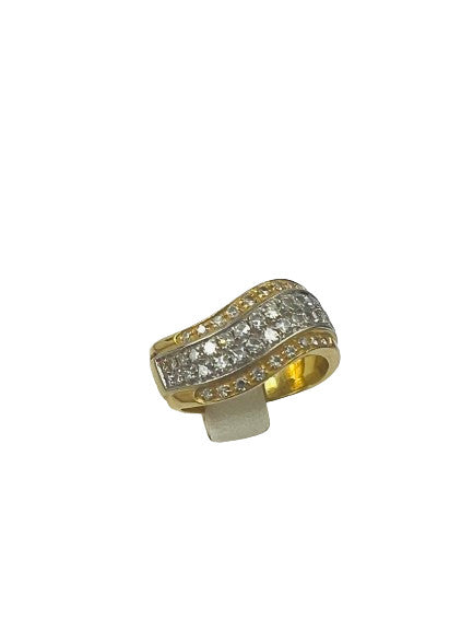 Bague 2 Ors avec Diamants