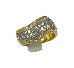 Bague 2 Ors avec Diamants