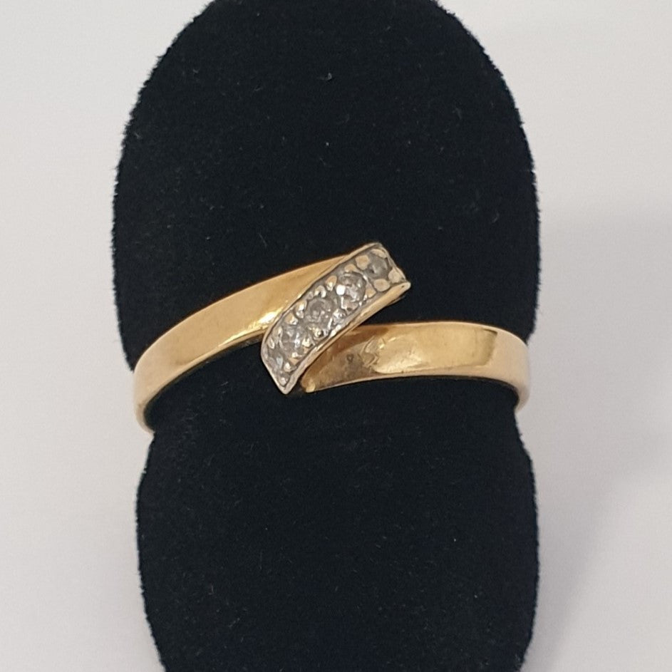 Bague Or Jaune avec Diamants