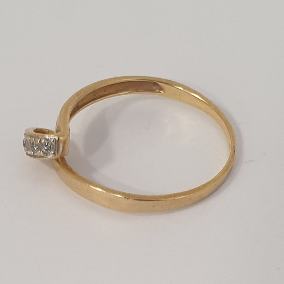 Bague Or Jaune avec Diamants