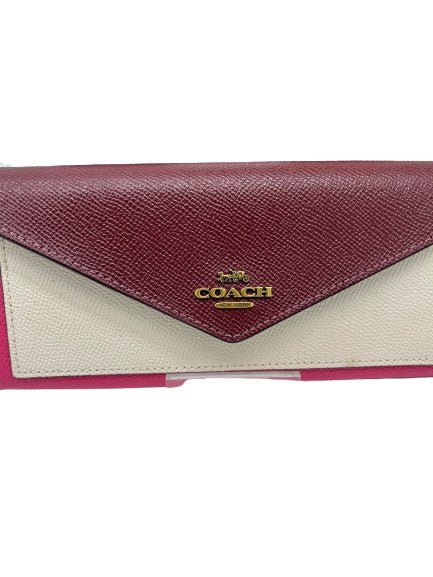 Portefueille COACH NEW YORK Compagnon Confetti pink multi