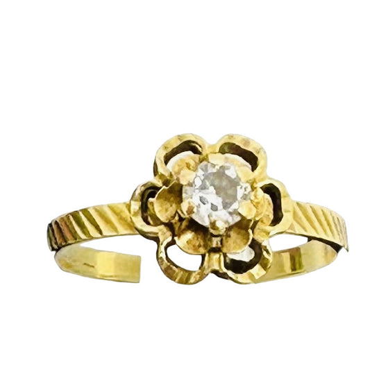 Bague Fleur avec Oxyde