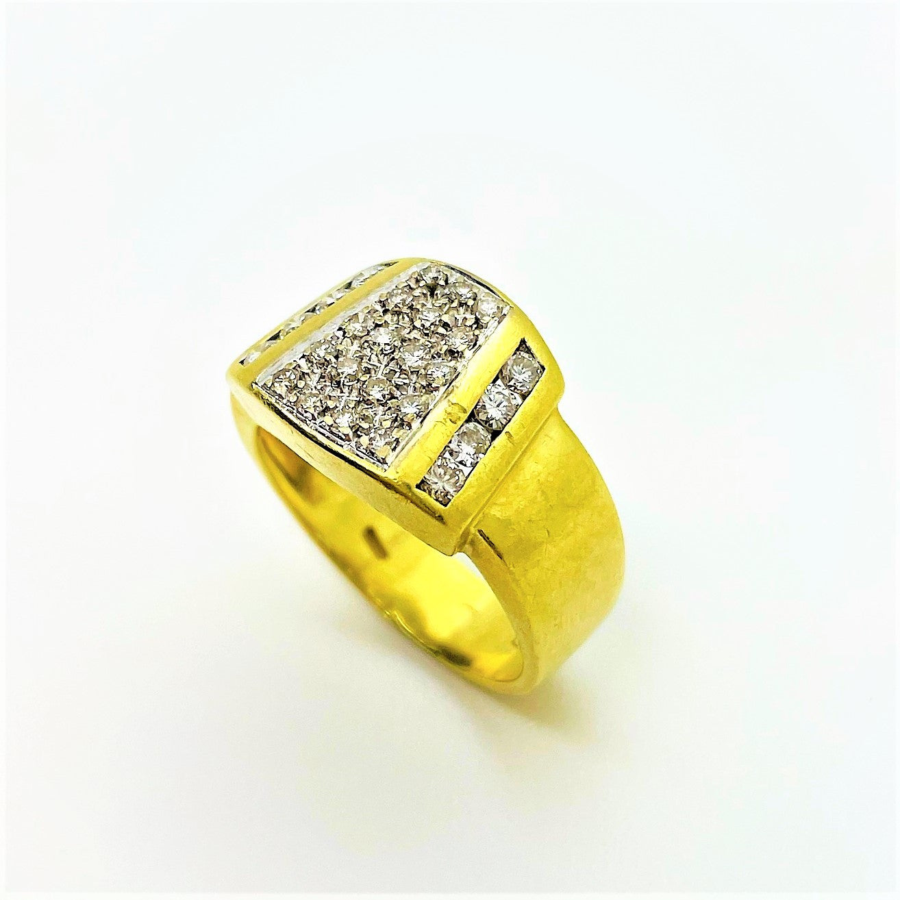 Bague Pavage Diamants Or jaune