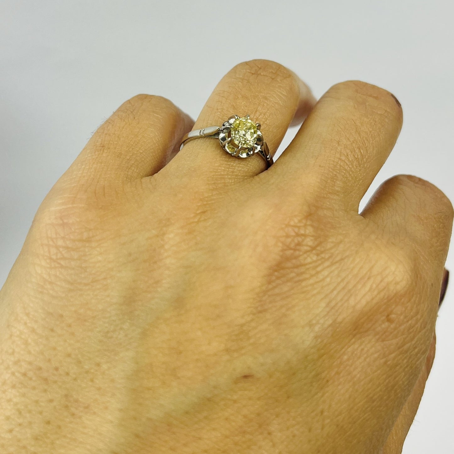 Bague Or avec Diamant Solitaire