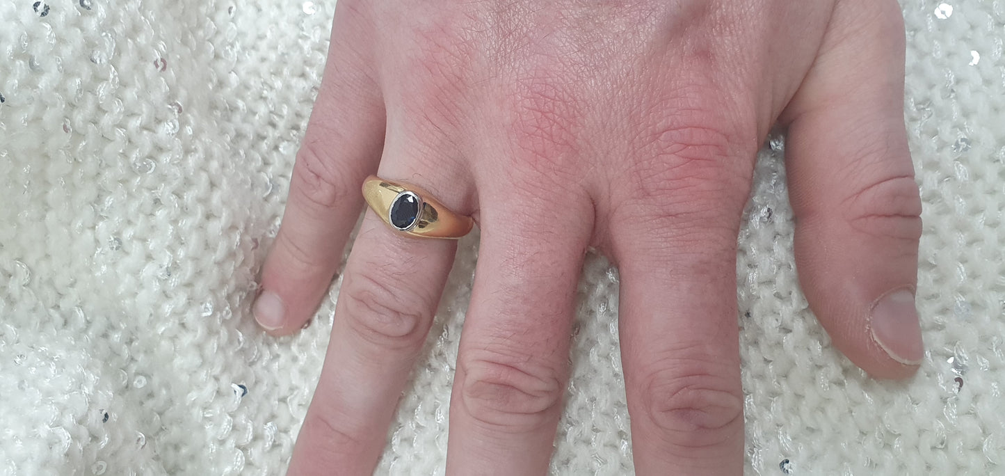 Bague Chevalière Saphir