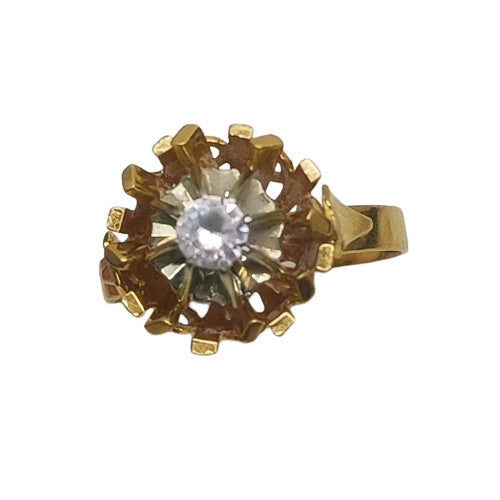 Bague Fleur avec Oxydes