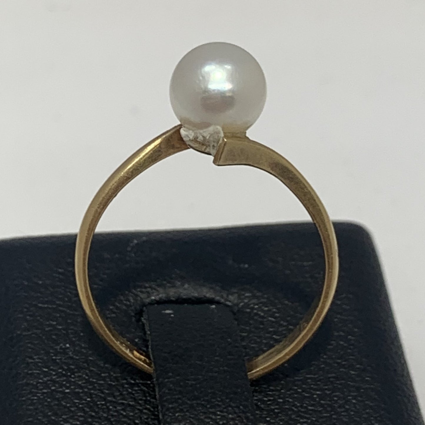 Bague Or avec Perle Blanche