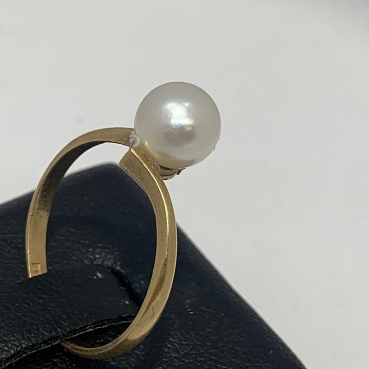 Bague Or avec Perle Blanche