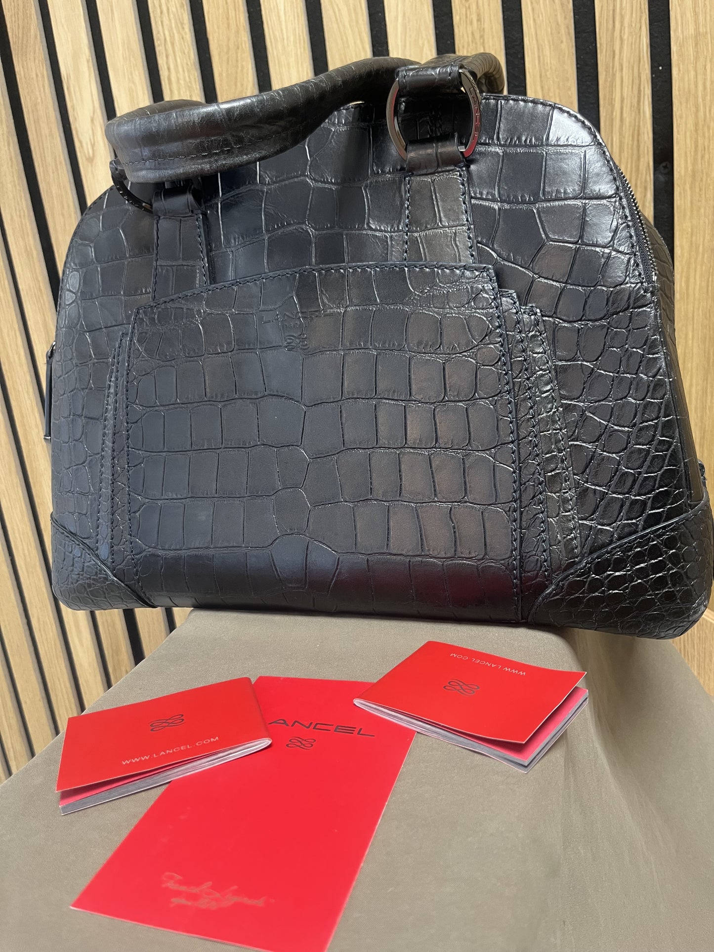 Sac Lancel Adjani Cuir Croco