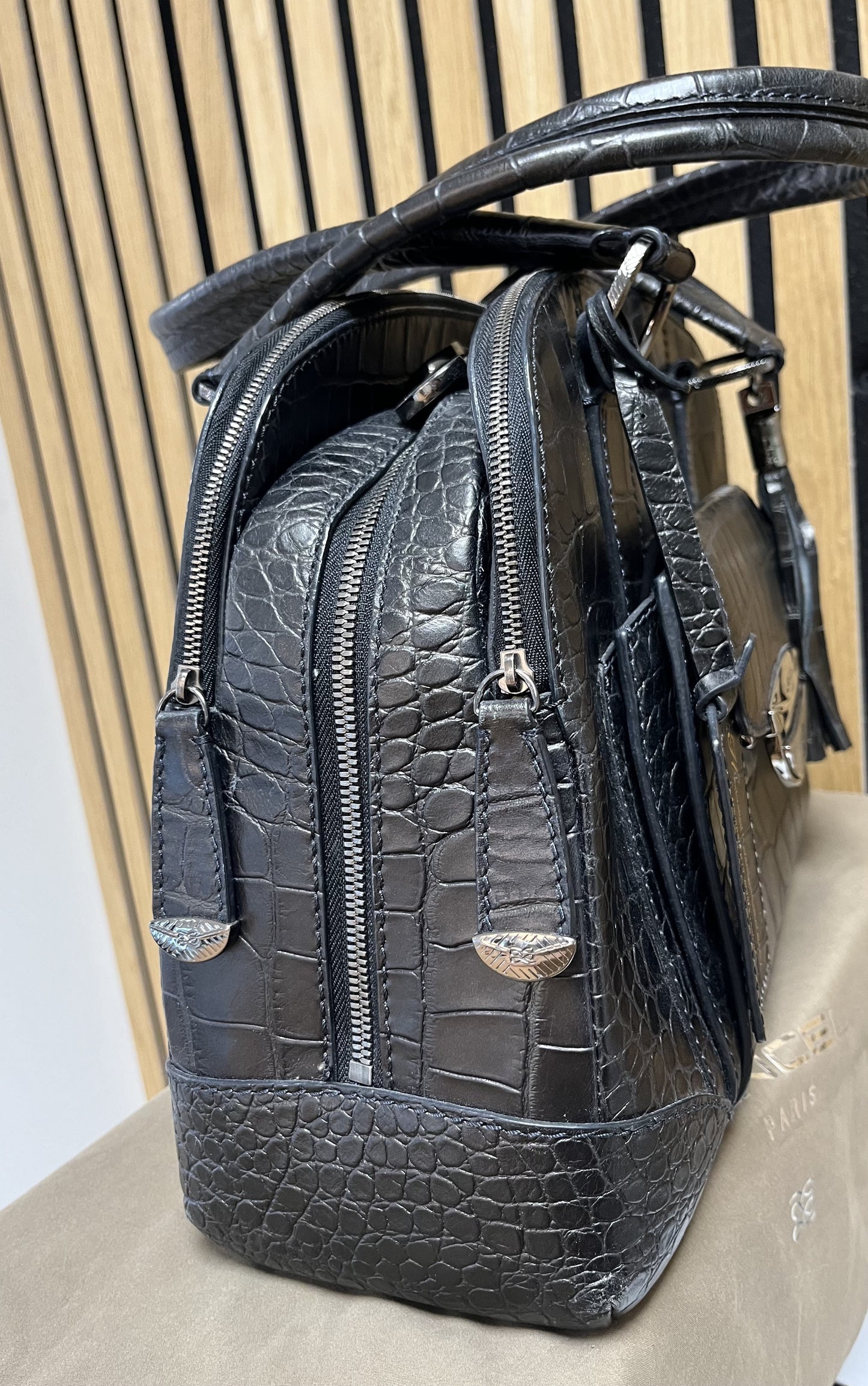 Sac Lancel Adjani Cuir Croco