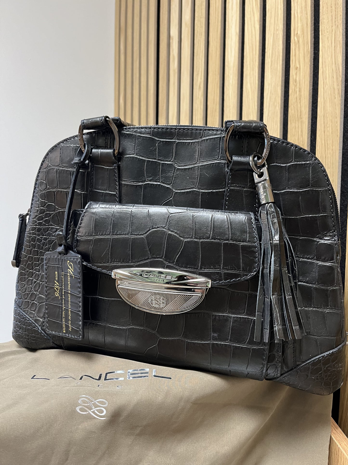 Sac Lancel Adjani Cuir Croco