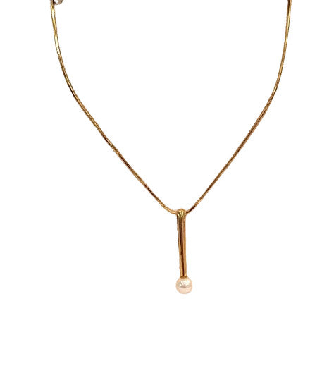 Collier avec pendentif avec maille miroir18K