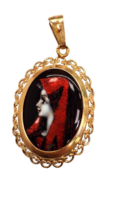 Pendentif en Or Jaune rouge doré