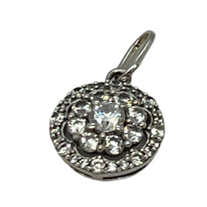 Pendentif Or Blanc avec Oxydes