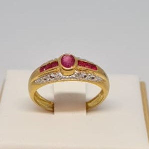 Bague Diamants Rubis