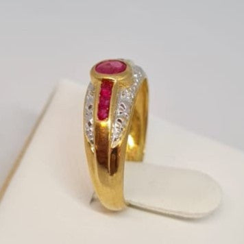 Bague Diamants Rubis