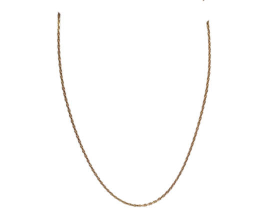 Collier Princesse Or Jaune 18K avec Anneau Ressort