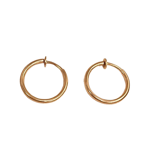 Boucles d'oreilles créoles en or jaune 18K
