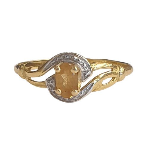 Bague Or avec Citrine