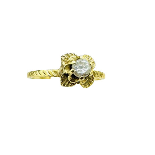 Bague Fleur avec Oxydes