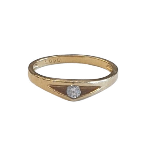 Bague Or avec Diamant Solitaire 0,10ct