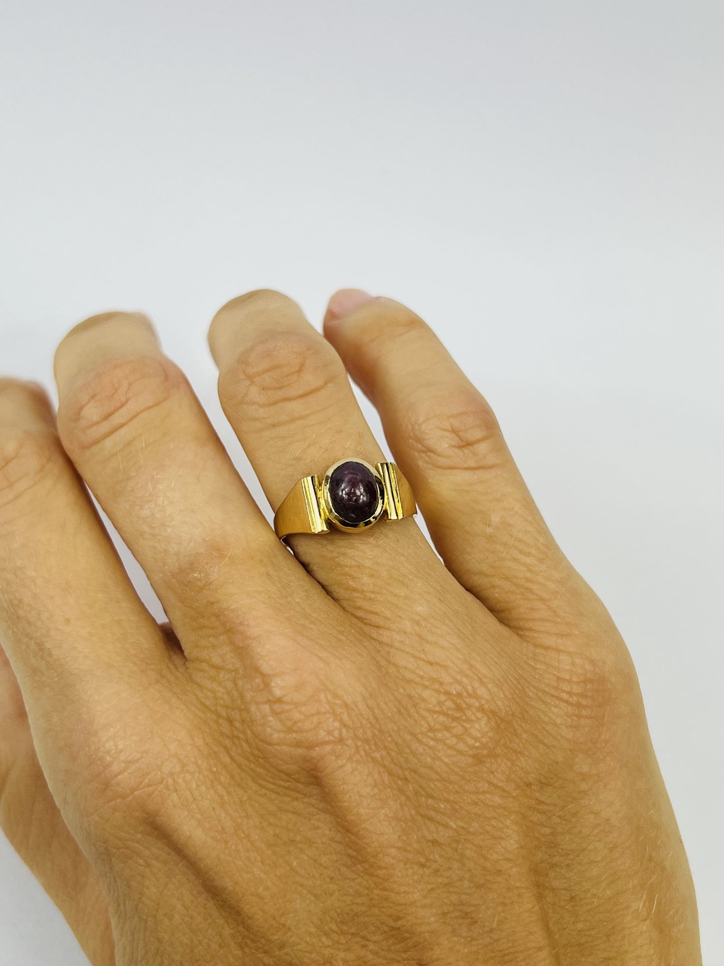 Bague Or et Racine de Rubis