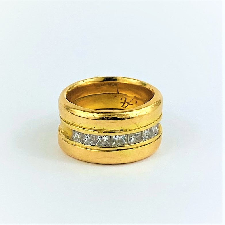 Bague en Or jaune avec Diamants