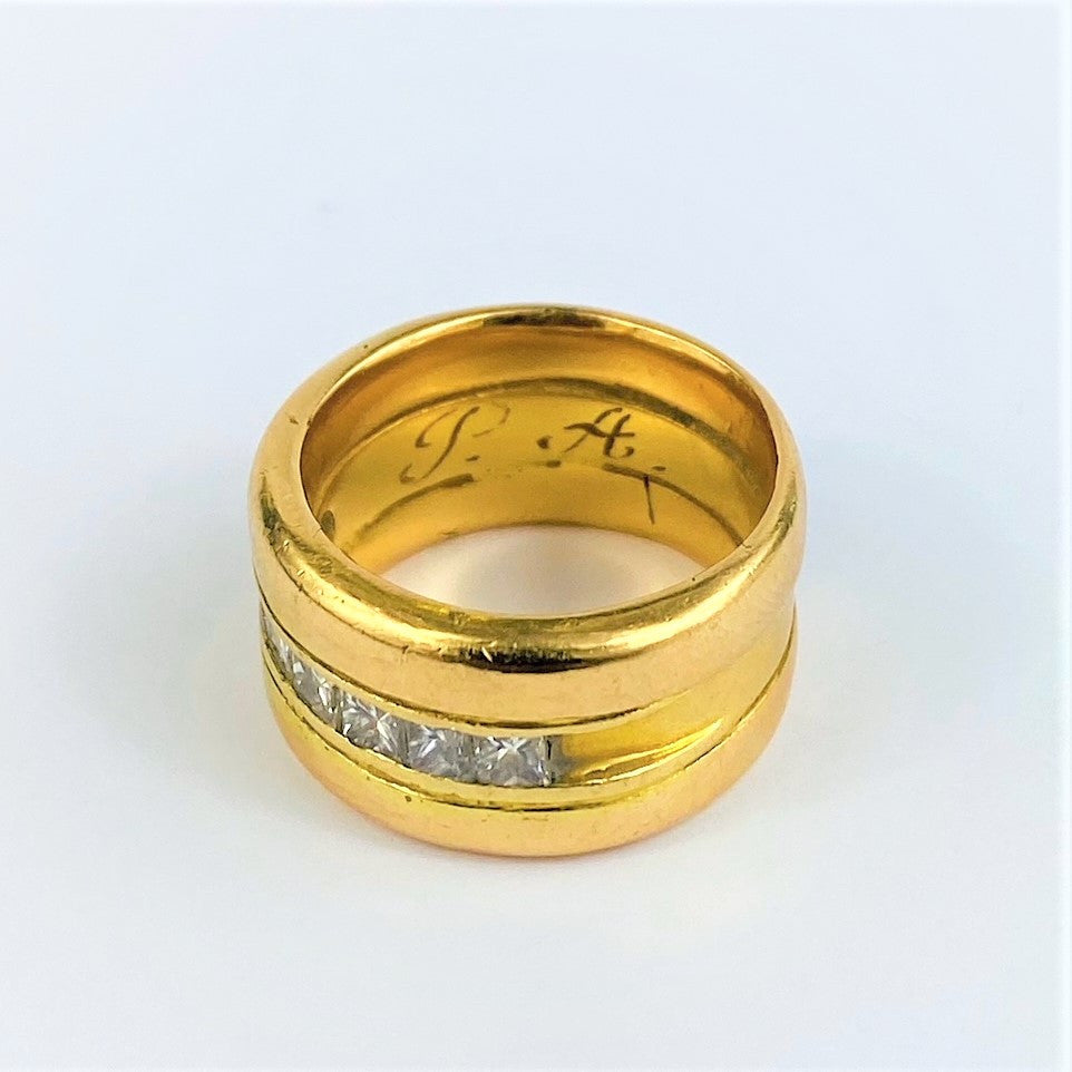 Bague en Or jaune avec Diamants