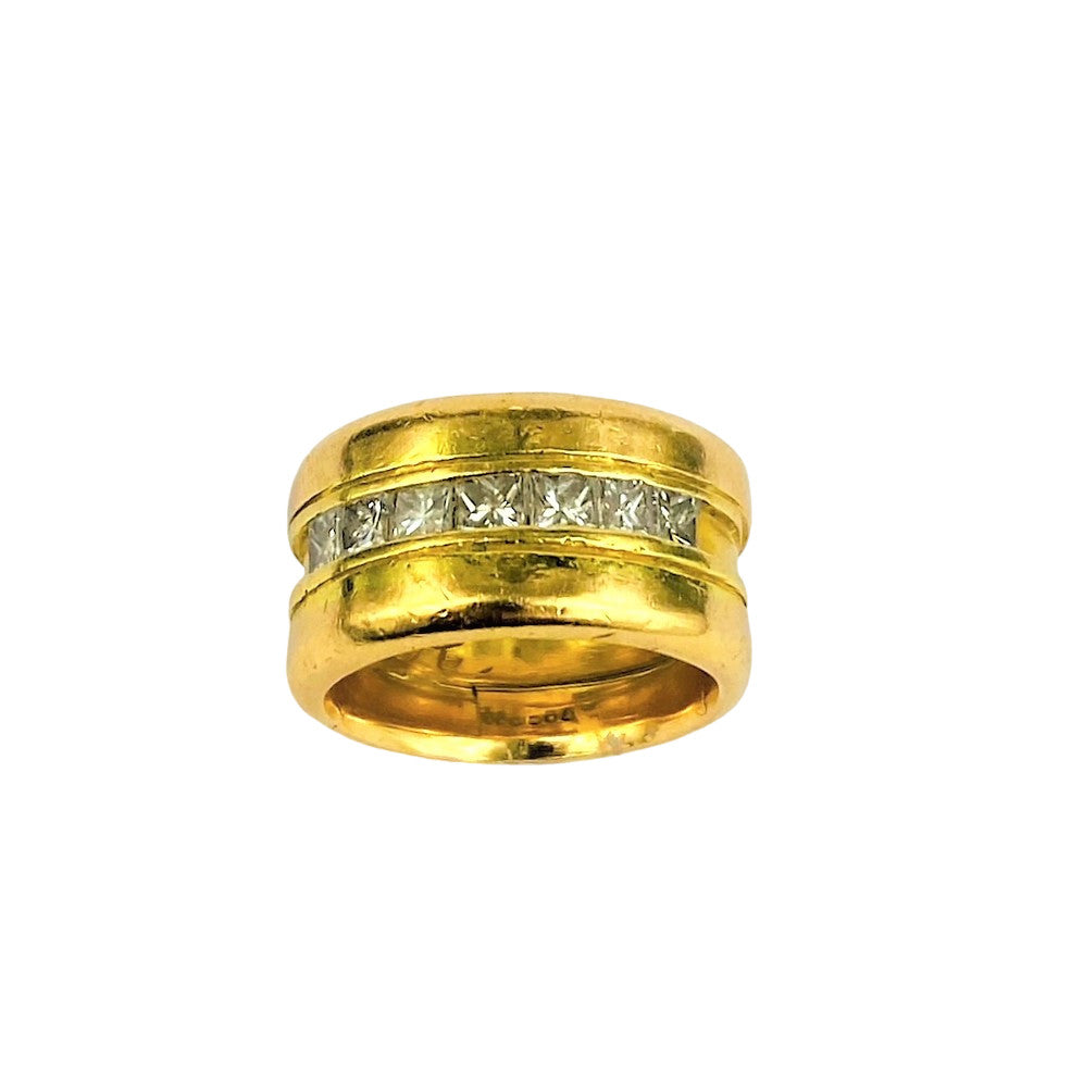 Bague en Or jaune avec Diamants