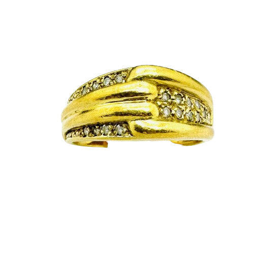 Bague Or Jaune avec Diamants