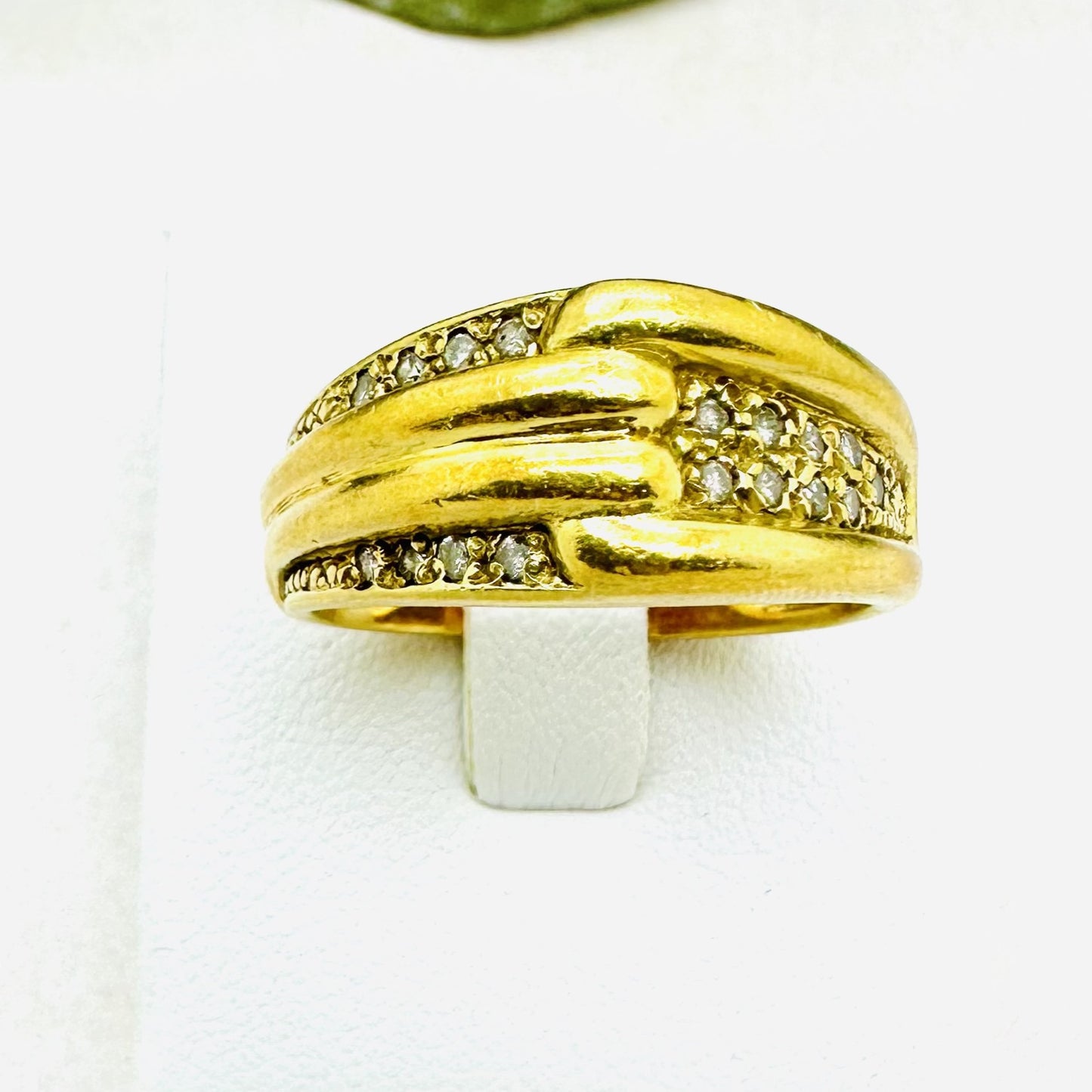 Bague Or Jaune avec Diamants