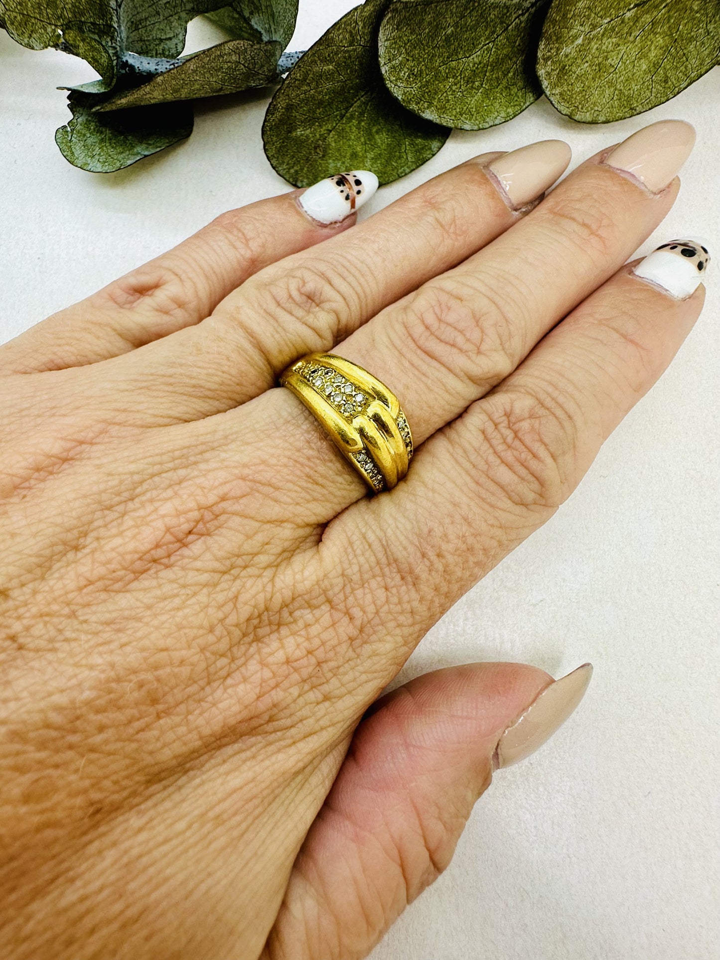 Bague Or Jaune avec Diamants